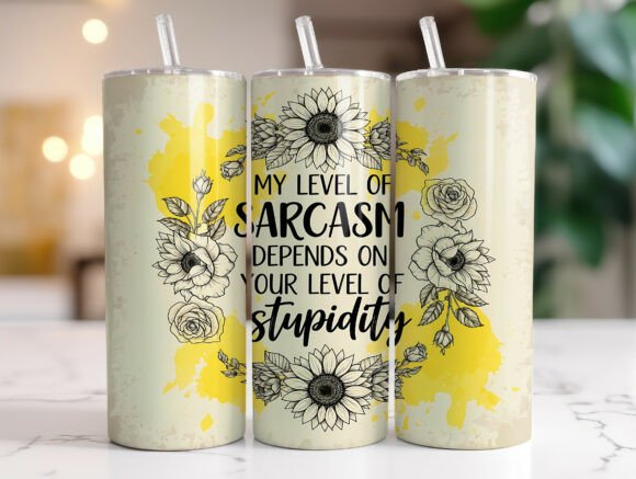 20oz Funny Quote Skinny Tumbler Wrap Graphics Review