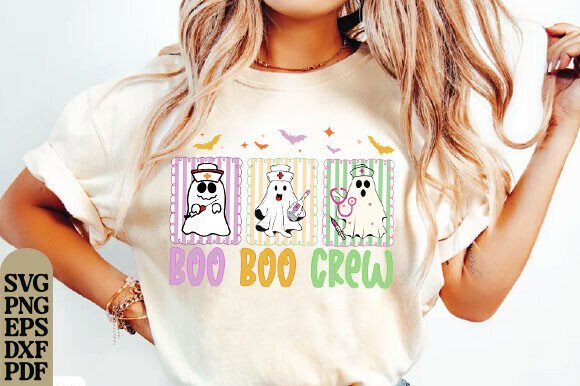 Boo Boo Crew Halloween Nurse Png, Funny Review