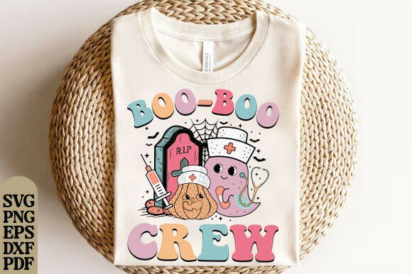 Boo Boo Crew Png, Halloween Nurse Png Graphics for T-Shirt Designs