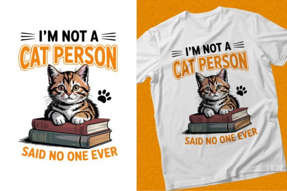 Cat Person Ever Vector Typography Design Review