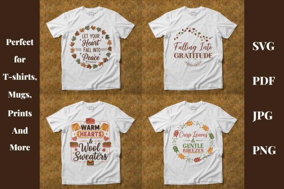 Fall Autumn SVG PNG Bundle – Vol. 11: Graphics for T-Shirt Designs