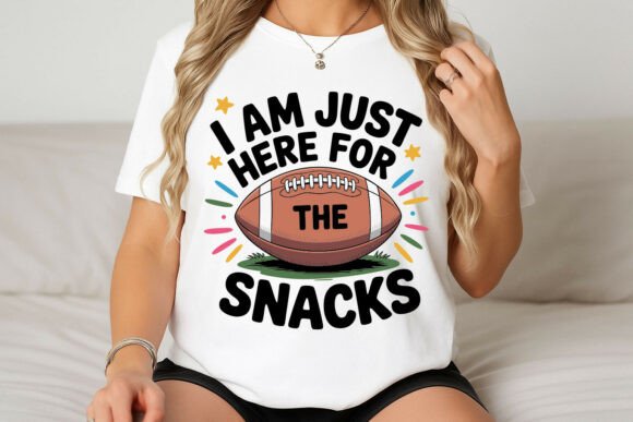 Football and Snacks Funny Graphic Design for Graphics and T-Shirt Designs