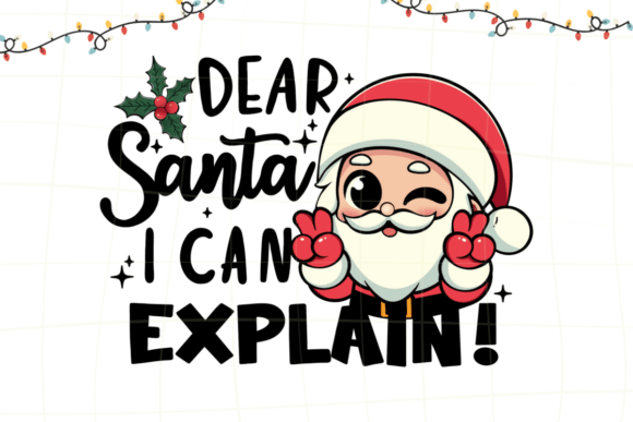 Funny Christmas Quote Cute Santa PNG Graphics & Illustrations Review