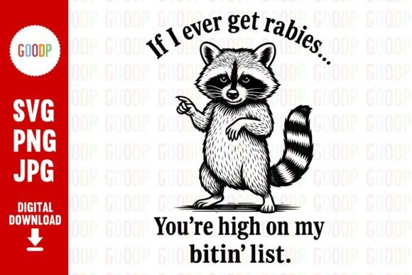 Funny Rabid Raccoon SVG: A Playful Graphic for Content Creators