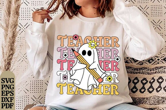 Halloween Teacher Shirt Svg Graphics for T-Shirt Designs