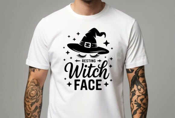 Resting Witch Face Halloween Design Graphics & T-Shirt Designs Review